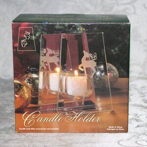 BNIB Reindeer Candle Holder | Glass Mirror